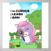 Curious I learn I gain Wall art Poster (Vorne)