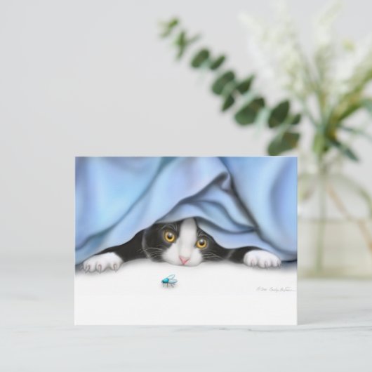 Curious Kitten Postcard Postkarte (Stehend Vorderseite)