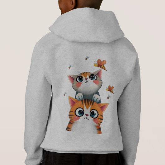 Curious Kittens & Busy Bees Hoodie (Rückseite)