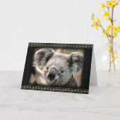 Curious Koala Grußkarte Karte (Gelbe Blume)
