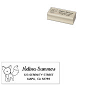 Curious Little Fox Address Gummistempel (Stempel)