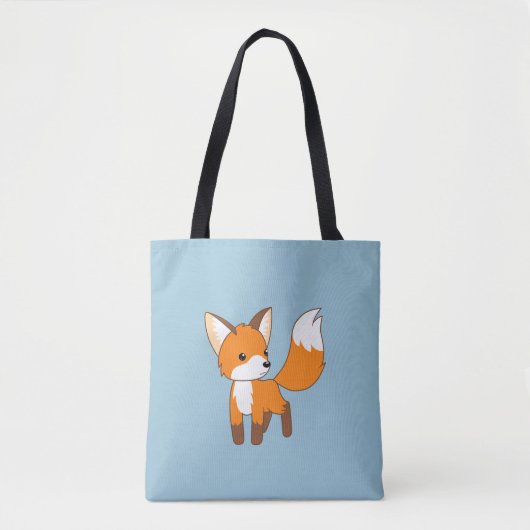 Curious Little Fox Blue Tasche (Vorderseite)