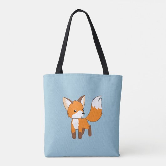Curious Little Fox Blue Tasche (Rückseite)