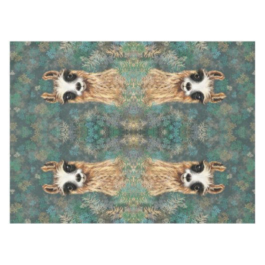 Curious Llama Funny Tablecloth Tischdecke (Vorderseite (Horizontal))
