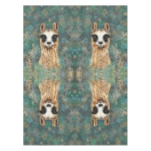 Curious Llama Funny Tablecloth Tischdecke (Vorderseite)