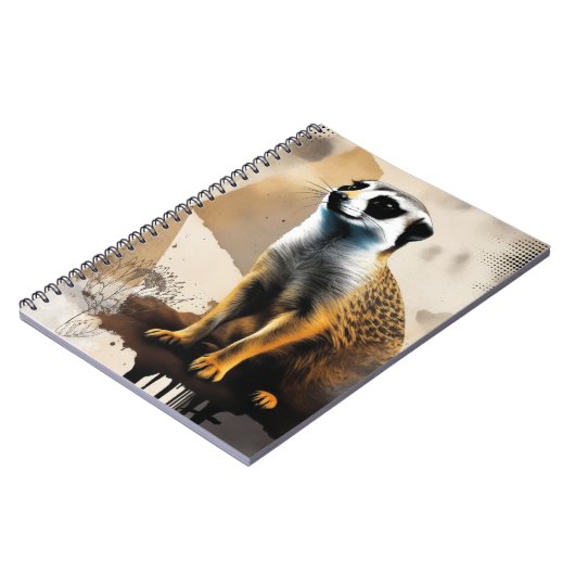 Curious Meerkat | Notebook Journal Notizblock (Linke Seite)