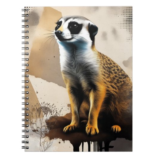 Curious Meerkat | Notebook Journal Notizblock (Vorderseite)