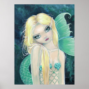 Curious Mermaid Poster von Molly Harrison