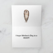 Curious owls Mother's Day card. Karte (Innenseite)