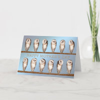 Curious owls Mother's Day card.