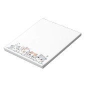 Curious Paws - Cute Cats Friends Peeking Notizblock (Rotiert)