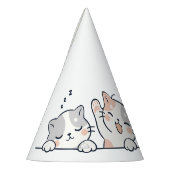 Curious Paws - Cute Cats Friends Peeking Partyhütchen (Links)