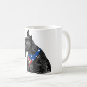 Curious Scottish Terrier Patriotic Kaffeetasse (VorderseiteRechts)
