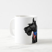 Curious Scottish Terrier Patriotic Kaffeetasse (Vorderseite Links)