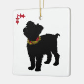 Curious Scuffy Mutt Christmas Keramikornament (Links)