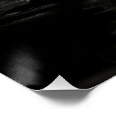 Curious Sea Otter Monochromatic Water Portrait Poster (Ecke)