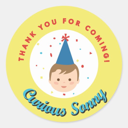 Curious Sonny Sticker (Vorderseite)