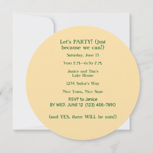 CURIOUS SQUIRREL ON FENCE LOOKING INTO HOUSE EINLADUNG (Rückseite)