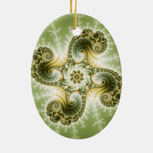 Curious Tentacles - Fraktal Art Keramik Ornament (Hinten)