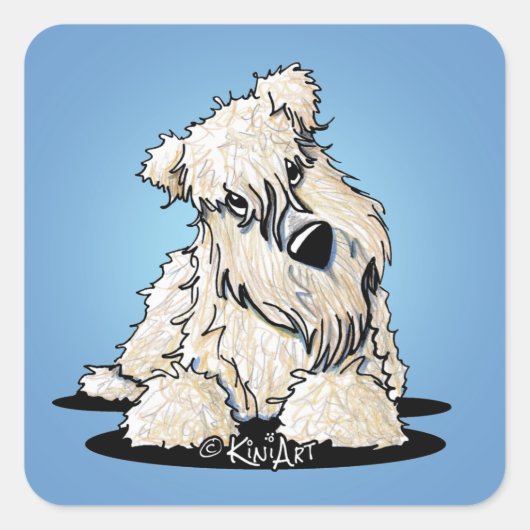 Curious Wheaten Terrier Stickers (Vorderseite)