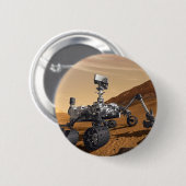 Curiousity Mars-Vagabund, planetarischer Button (Vorne & Hinten)