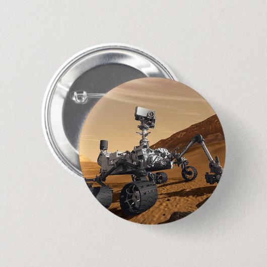 Curiousity Mars-Vagabund, planetarischer Button (Vorne & Hinten)