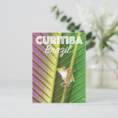 Curitiba, Brasilien Reiseplakat Postkarte (Stehend Vorderseite)