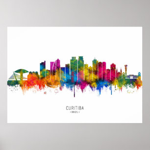 Curitiba Brasilien Skyline Poster