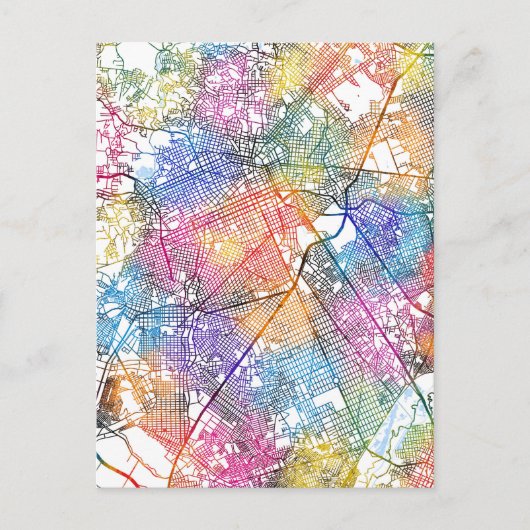 Curitiba Brazil City Map Postkarte (Vorderseite)