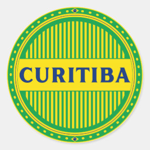 Curitiba City Pride – Brasilianische Identität Runder Aufkleber