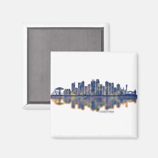 Curitiba Skyline Magnet (Vorderseite/Rückseite)