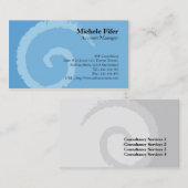 Curl Blue Business Card Visitenkarte (Vorne/Hinten)