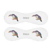 Curl crested aracari bird cartoon illustration baseball (Paneele)