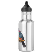 Curl crested aracari bird cartoon illustration edelstahlflasche (Rechts)