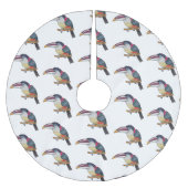 Curl crested aracari bird cartoon illustration polyester weihnachtsbaumdecke (Vorderseite)
