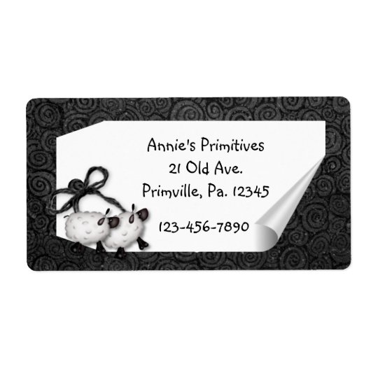 Curl-Etikett Schafe (Vorne)