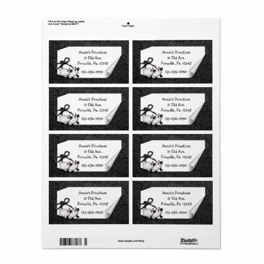 Curl-Etikett Schafe (Vorne)