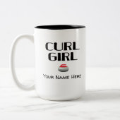 Curl Girl Curling-Tasse Zweifarbige Tasse (Links)