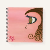 Curl Girl leftie Notebook Notizblock (Vorderseite)