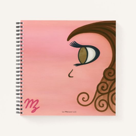 Curl Girl leftie Notebook Notizblock (Vorderseite)