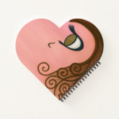 Curl Girl links Handy Notebook Notizblock (Rückseite)