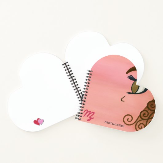 Curl Girl links Handy Notebook Notizblock (Innenseite)