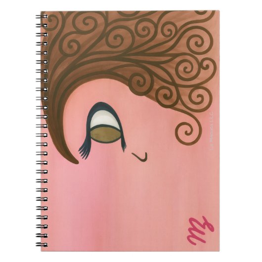 Curl Girl Normalnotebook Notizblock (Vorderseite)