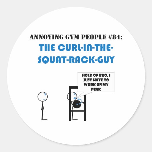 Curl in der Aufkleber des Squat Rack-Typ (Vorderseite)