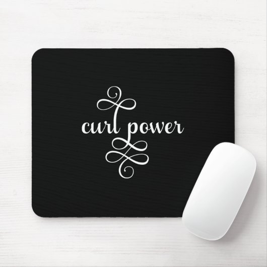 Curl Power Schwarz-Weiß-Haar-Maus-Pad Mousepad (Mit Mouse)