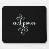Curl Power Schwarz-Weiß-Haar-Maus-Pad Mousepad (Vorne)