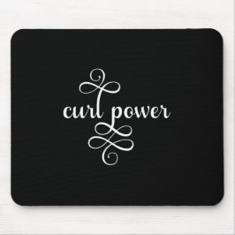 Curl Power Schwarz-Weiß-Haar-Maus-Pad Mousepad