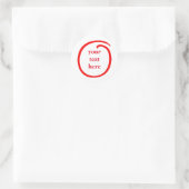 Curl Runder Aufkleber (Tasche)