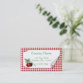 Curl Tag Cherries Business Card (Stehend Vorderseite)