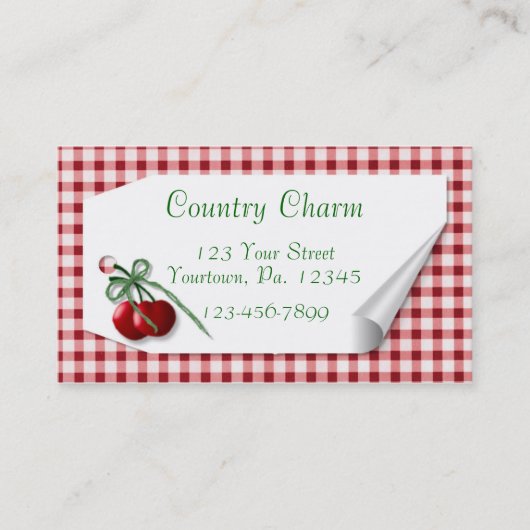 Curl Tag Cherries Business Card (Vorderseite)